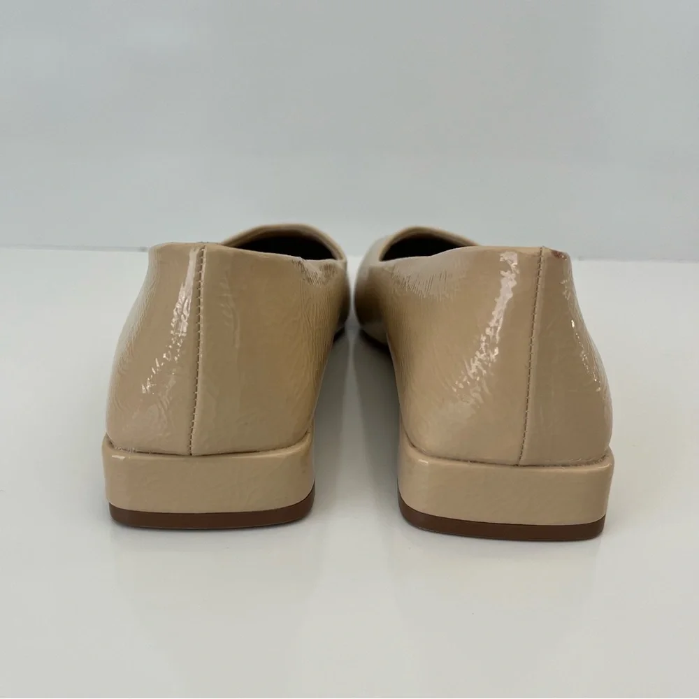 SEYCHELLES Penny V Square Toe Ballet Flat In Beige NEW - Picture 10 of 13